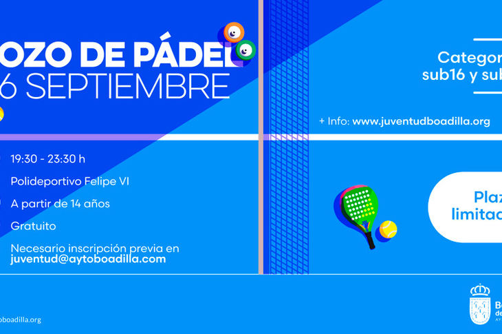 La Concejalía de Juventud de Boadilla del Monte organiza un torneo de pádel